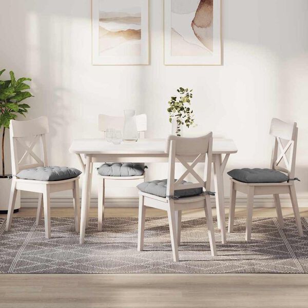 vidaXL Sėdynių pagalvėlės 2 pcs Debesų pilka 40 x 40 x 6 cm audinys