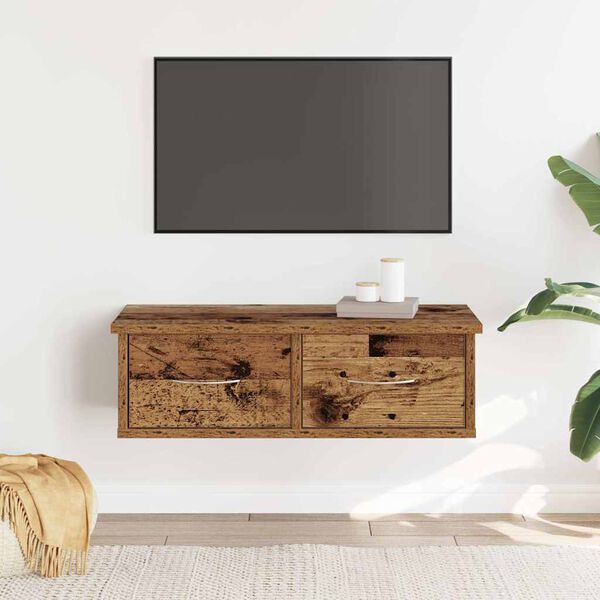 vidaXL Sieninė Spinta Old Wood 60x26x18,5 cm Inžinerinė mediena