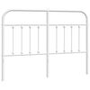 vidaXL Metalinis pakaitinis galvūgalis, baltos spalvos, 135cm