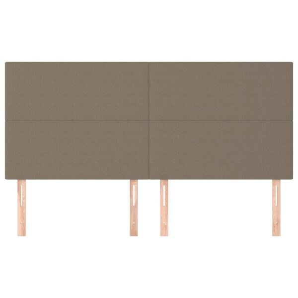 vidaXL Galvūgalis, rusvai pilkos spalvos, 200x5x118/128 cm, audinys