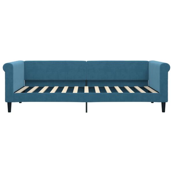 vidaXL Sofa, mėlynos spalvos, 90x200cm, aksomas