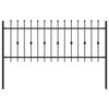 vidaXL Spyruoklinė tvora ASTEN 200 x 130 cm Juoda