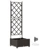 vidaXL Sodo vazonas Ruda 40 x 40 x 126 cm PP