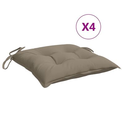 vidaXL Palečių pagalvėlės, 4vnt., taupe, 50x50x7cm, oksfordo audinys
