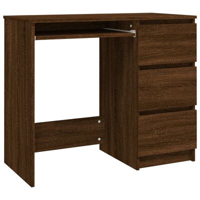 vidaXL Rašomasis stalas, rudos ąžuolo spalvos, 90x45x76cm, mediena