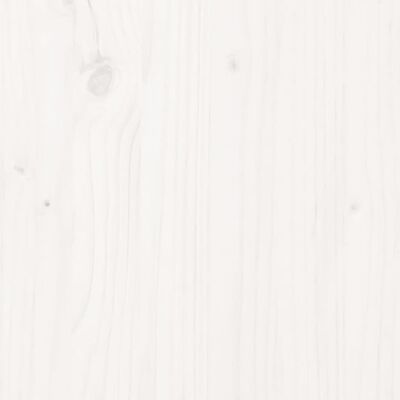 vidaXL Naktinė spintelė, balta, 50x35x61,5cm, pušies medienos masyvas