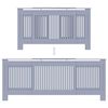 vidaXL Radiatoriaus uždangalas, pilkos spalvos, 205cm, MDF