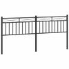 vidaXL Metalinis pakaitinis galvūgalis, juodos spalvos, 180cm