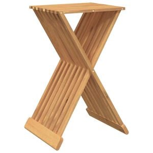 vidaXL Sulankstoma taburetė, 40x32,5x70cm, tikmedžio medienos masyvas