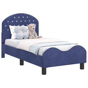 vidaXL Vaiki&scaron;ka Lovo Rėmas su Galvūgaliu Policijos mėlyna 70 x 140 cm