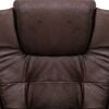 vidaXL Biuro kėdė, tamsiai rudos spalvos, dirbtinė versta oda