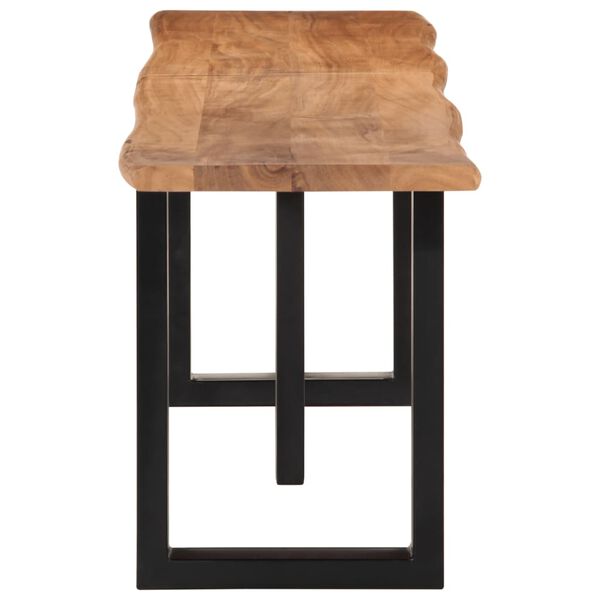 vidaXL Suoliukas, 160cm, akacijos medienos masyvas ir plienas