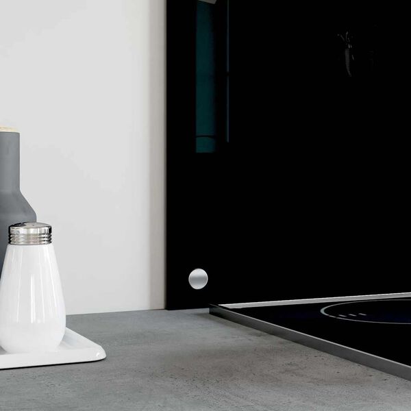 vidaXL Virtuvės sienelė, juodos spalvos, 80x60cm, grūdintas stiklas