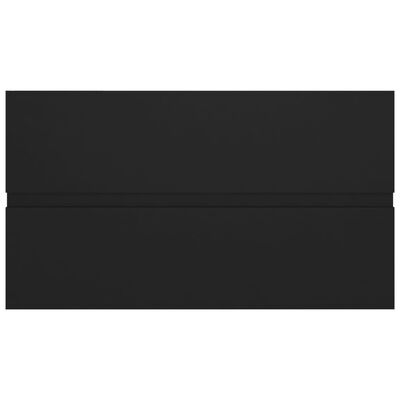 vidaXL Spintelė praustuvui, juodos spalvos, 80x38,5x45cm, MDP