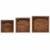 vidaXL Augalų stovas 3 pcs Ruda Mahogany Medis