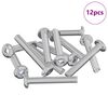 vidaXL Užrakinimo varžtas 12 vnt. Sidabrinė M6 x 35 mm Plienas