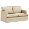 vidaXL Sofa 2 pcs Kreminė 144 x 80 x 85 cm audinys
