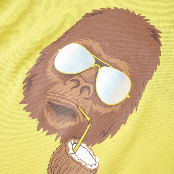 Vaikiški marškinėliai trumpomis rankovėmis, geltoni, 92 dydžio