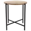 Ambiance Žurnalinis staliukas, 45cm, mediena ir metalas, apskritas