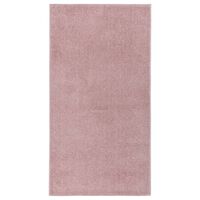 vidaXL Kilimėlis, rožinės spalvos, 80x150cm, trumpi šereliai