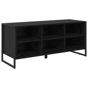 vidaXL Batu skrynia 100 x 35 x 44 cm Apdirbta mediena Juodas ąžuolas