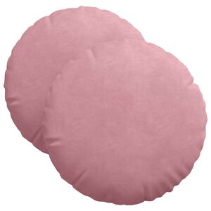 vidaXL Sėdynių pagalvėlės 2 pcs Rožinė &Oslash; 40 x 13 cm Aksomas