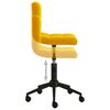 vidaXL Pasukamos valgomojo kėdės, 2vnt., garstyčių geltonos, aksomas