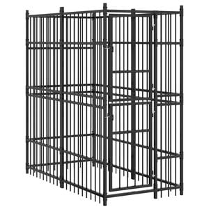 vidaXL Lauko voljeras &scaron;unims, plienas, 1,84m&sup2;
