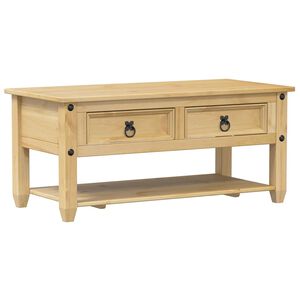 vidaXL Kavos staliukas su stalčiais Corona, 100x48x45cm, pu&scaron;is