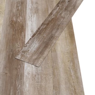 vidaXL Grindų plokštės, baltintos medienos, PVC, 5,21m², 2mm