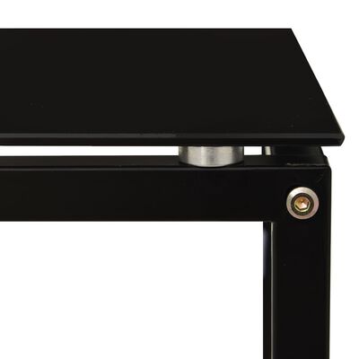 vidaXL Šoninis staliukas, juodas, 40x40x60cm, grūdintas stiklas