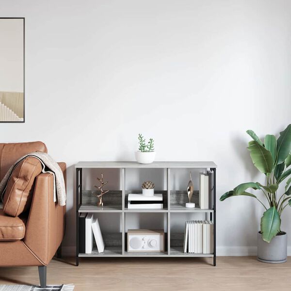 vidaXL Knygų lentyna Pilkas Sonoma 102 x 32 x 72,5 cm Apdirbta mediena