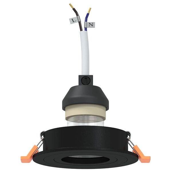 vidaXL Prožektorius 24 pcs Juoda 9 x 9 x 2 cm Aliuminis