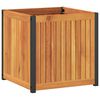 vidaXL Sodo lovelis, 45x45x44cm, akacijos medienos masyvas ir plienas