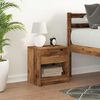 vidaXL Naktinė spintelė su stalčiumi, sendintos medienos, 39x28x41cm