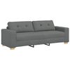 vidaXL Sofa 3 pcs Tamsiai pilka 221 x 80 x 80 cm Lino mi&scaron;inio audinys