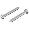 vidaXL Varžtas 2 vnt. Sidabro M6 x 50 mm Plienas