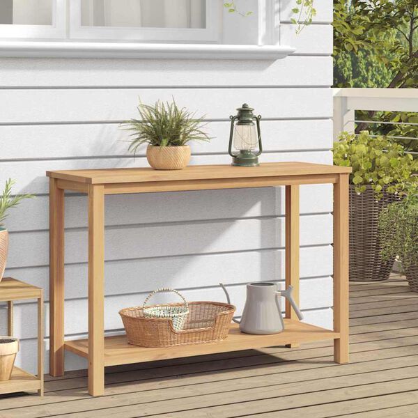 vidaXL Kavos staliukas Ruda 110 x 40 x 45 cm Tikmedžio masyvas