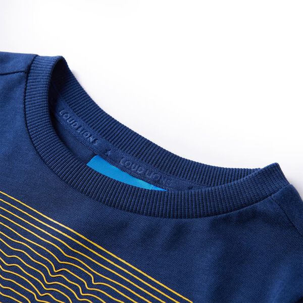 Vaiki&scaron;ki mar&scaron;kinėliai ilgomis rankovėmis, tamsiai mėlyni, 116 dydžio