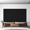 vidaXL Sienų plok&scaron;tės, 12vnt., juodos, 90x15cm, aksomas, 1,62m&sup2;