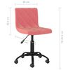 vidaXL Pasukamos valgomojo kėdės, 2vnt., rožinės spalvos, aksomas