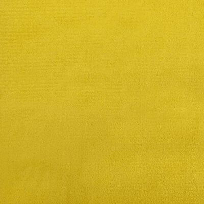 vidaXL Lova su čiužiniu, geltonos spalvos, 90x200cm, aksomas