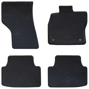 vidaXL Automobilių kilimėlis 4 pcs Juoda Sėdynė LEON TPE