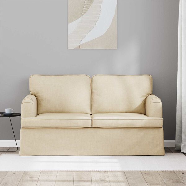 vidaXL Sofa 120cm Kreminė Metalas