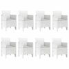 vidaXL Sodo valgomojo komplektas 9 pcs Balta Polipropilenas