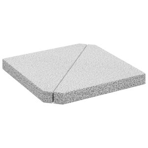vidaXL Skėčio svorio plok&scaron;tės, 2 vnt., pilkas granitas, trikampės, 14 kg