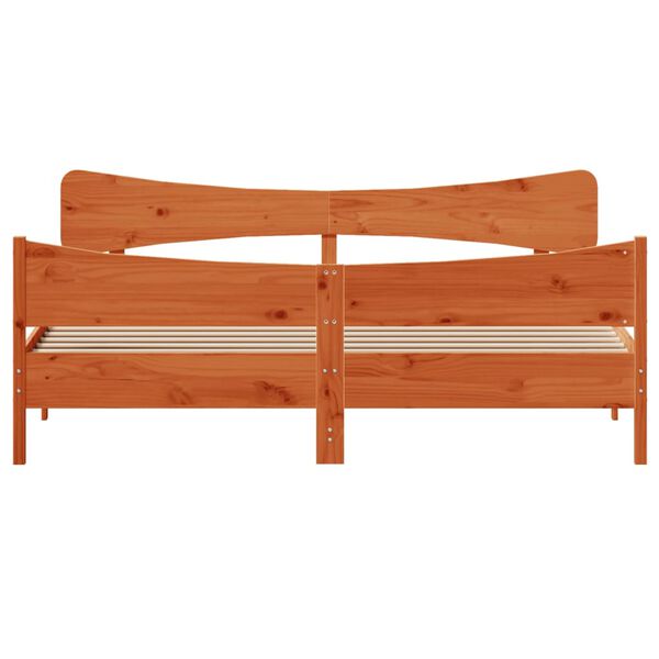 vidaXL Lovos rėmas be čiužinio, va&scaron;ko rudas, 180x200cm, pu&scaron;ies masyvas