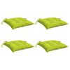 vidaXL Kėdės pagalvėlės, 4vnt., ry&scaron;kiai žalios, 50x50x7cm, audinys