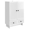 vidaXL Kabalas Auk&scaron;to Blizgesio Baltas 66 x 34,5 x 95 cm