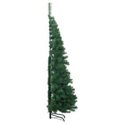 vidaXL Dirbtinė kampinė Kalėdų eglutė, žalia, 210cm, PVC